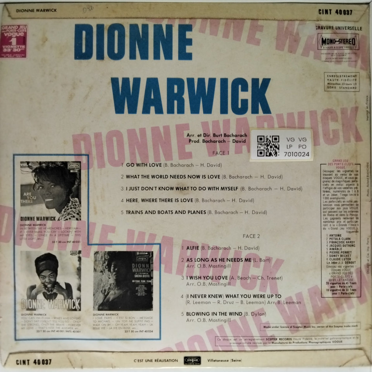 Dionne Warwick - Go With Love (Vinyl)