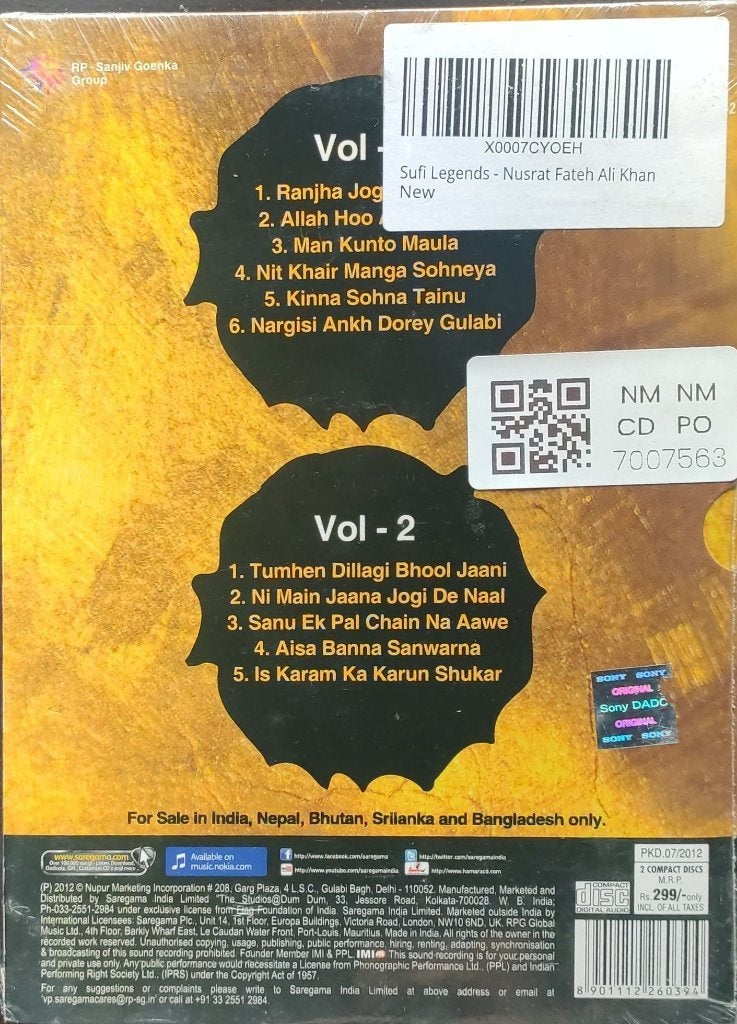 Nusrat Fateh Ali Khan - Sufi Legends (CD) (2)