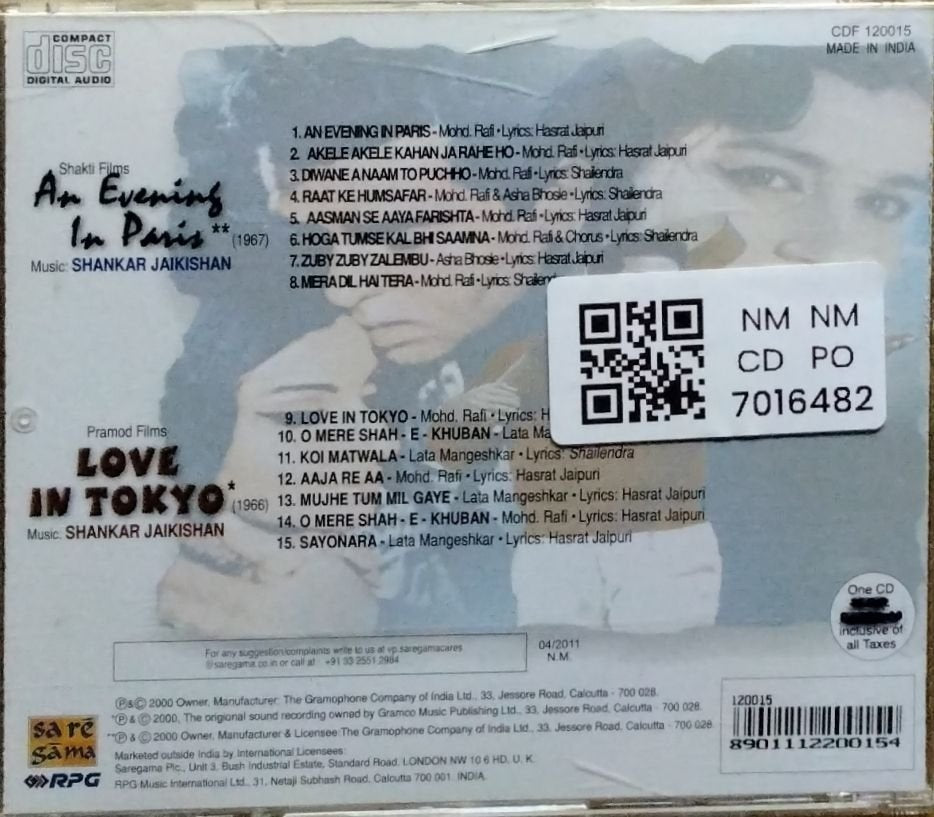 Shankar Jaikishan - An Evening in Paris / Love in Tokyo (CD)