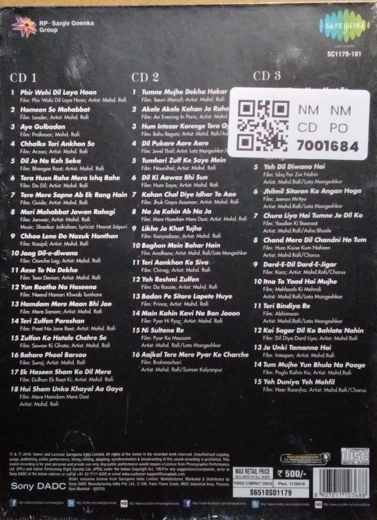 Mohd. Rafi - Versatility (CD) (3)