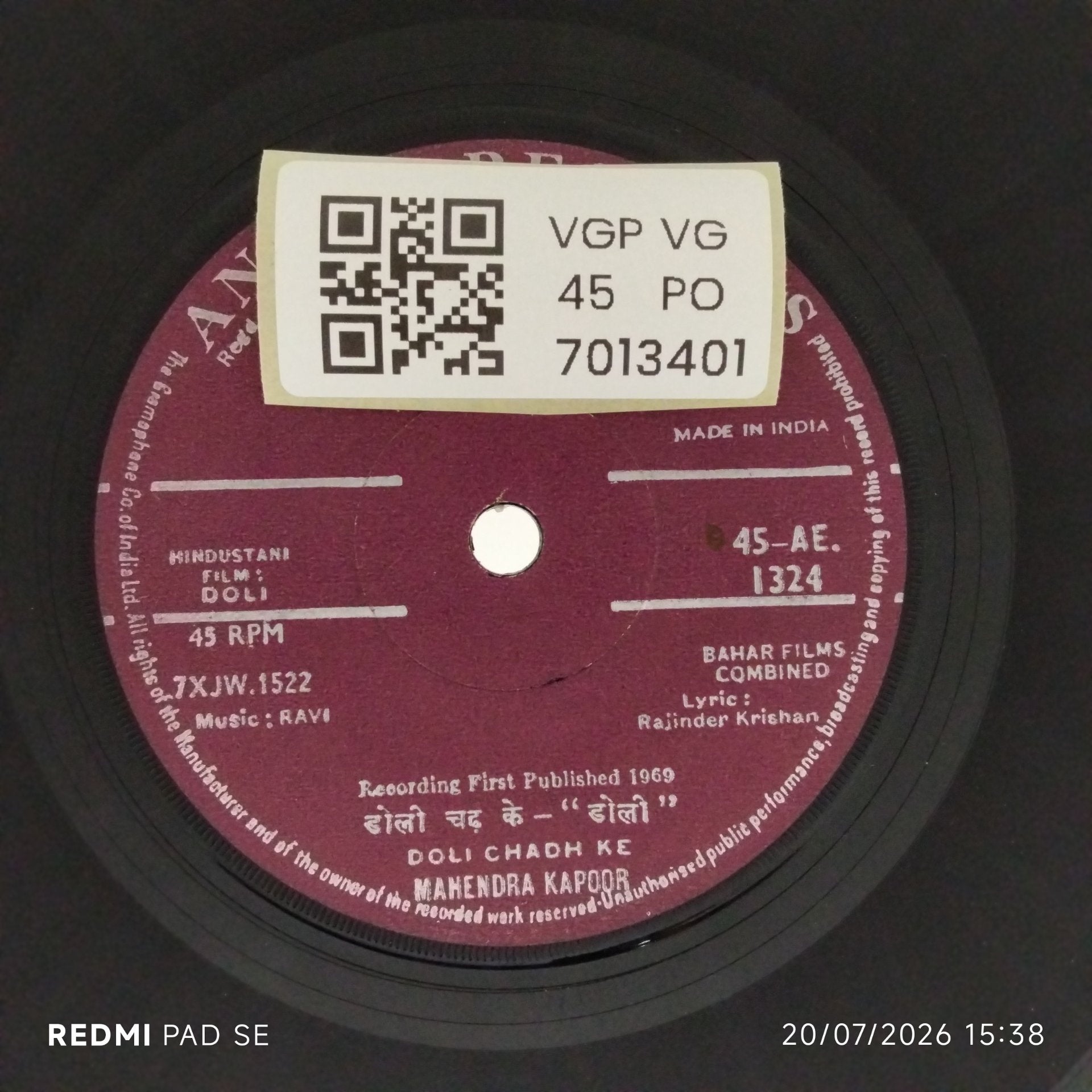 Ravi - Doli (45-RPM)