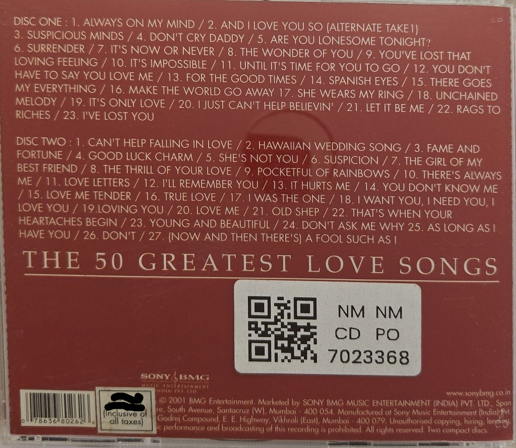Elvis - The 50 Greatest Love Songs (CD) (2)