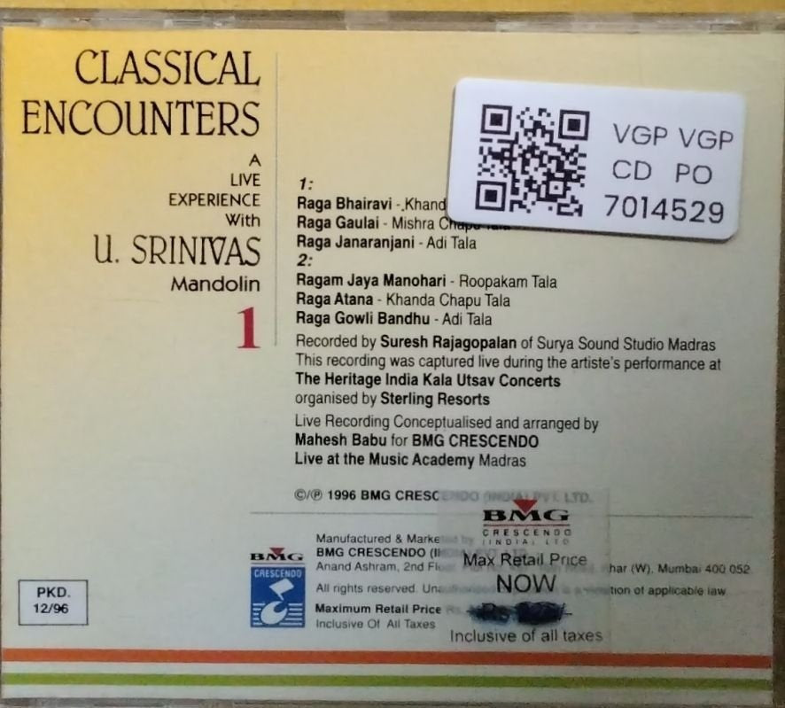 U. Srinivas - Classical Encounters (CD)