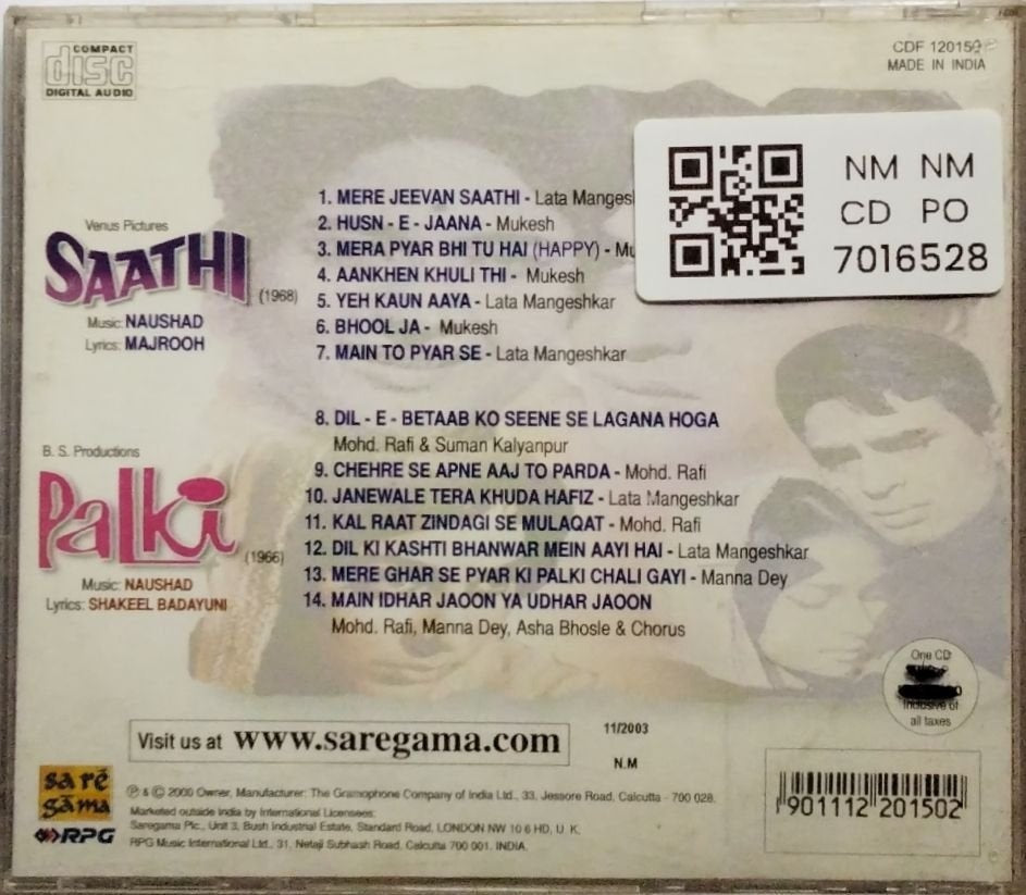 Naushad - Saathi / Palki (CD)
