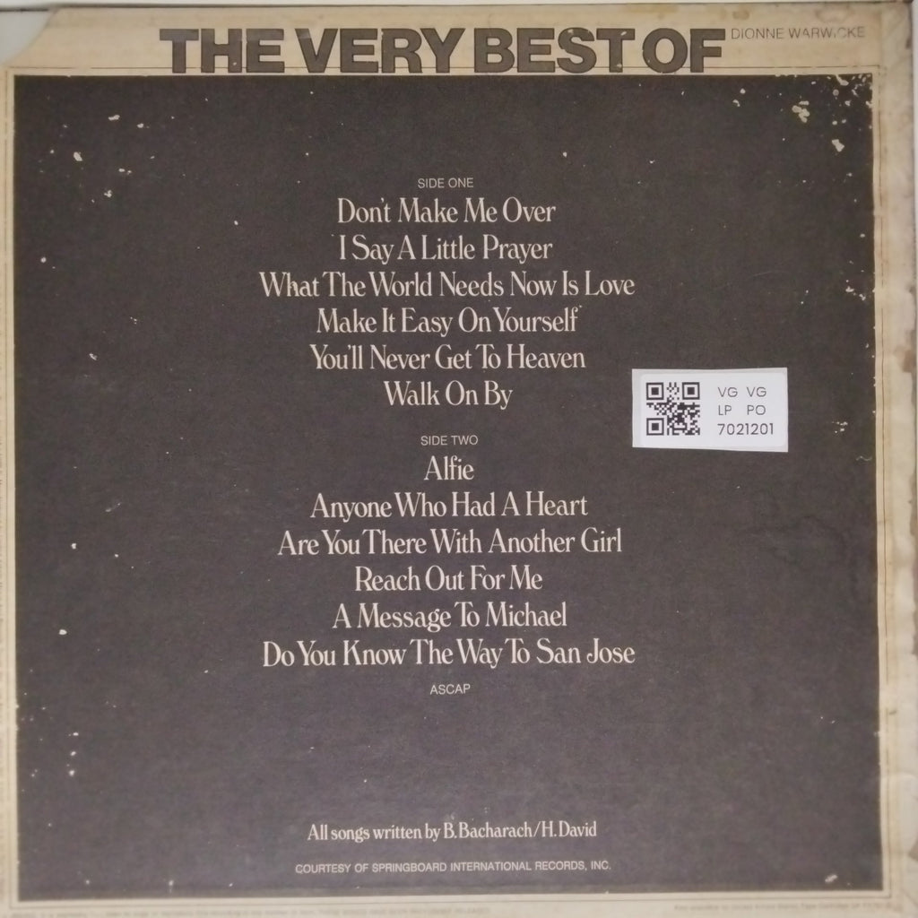 Dionne Warwick - The Very Best of Dionne Warwick (Vinyl)