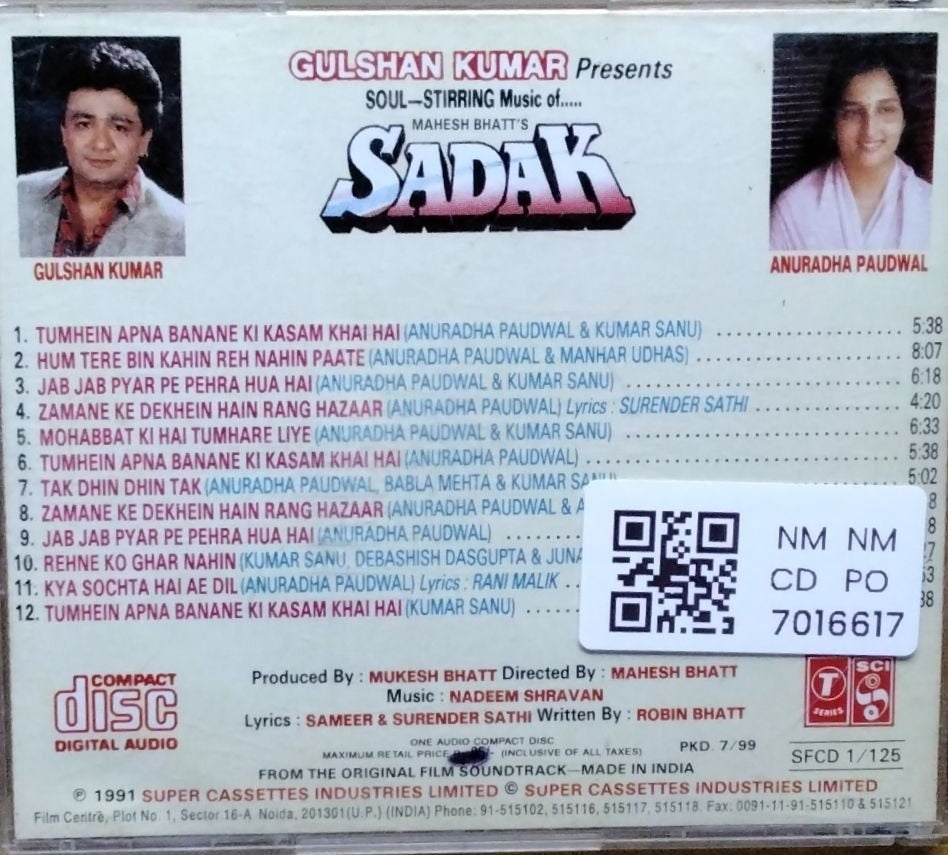 Nadeem Shravan - Sadak (CD)