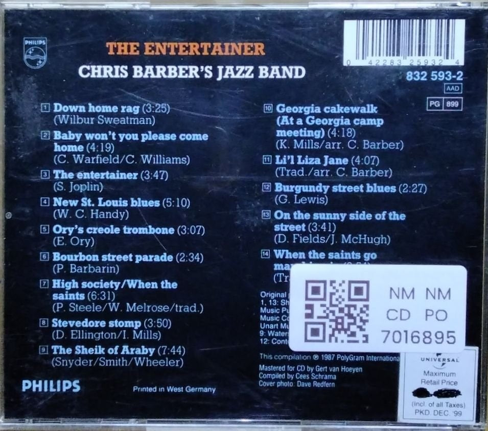 Chris Barber's Jazz Band - The Entertainer (CD)