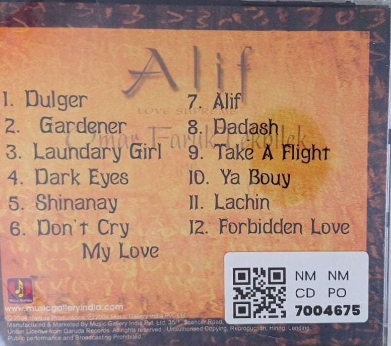 Omar Faruk Tekbilek, Steve Shehan - Alif (CD)
