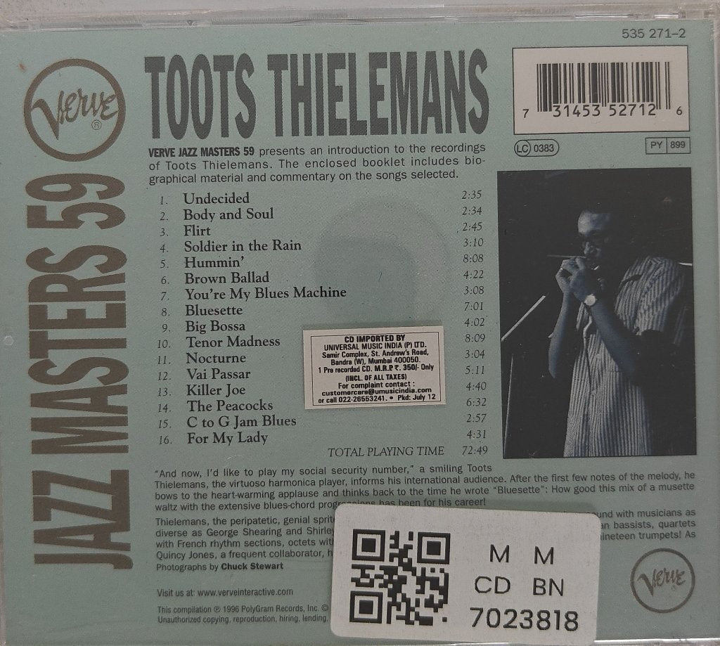 Toots Thielemans - Jazz Masters 59 (CD)
