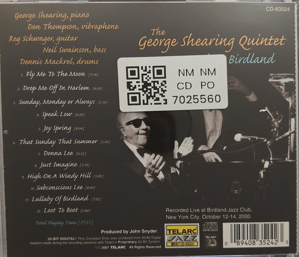 The George Shearing Quintet - Back to Birdland (CD)