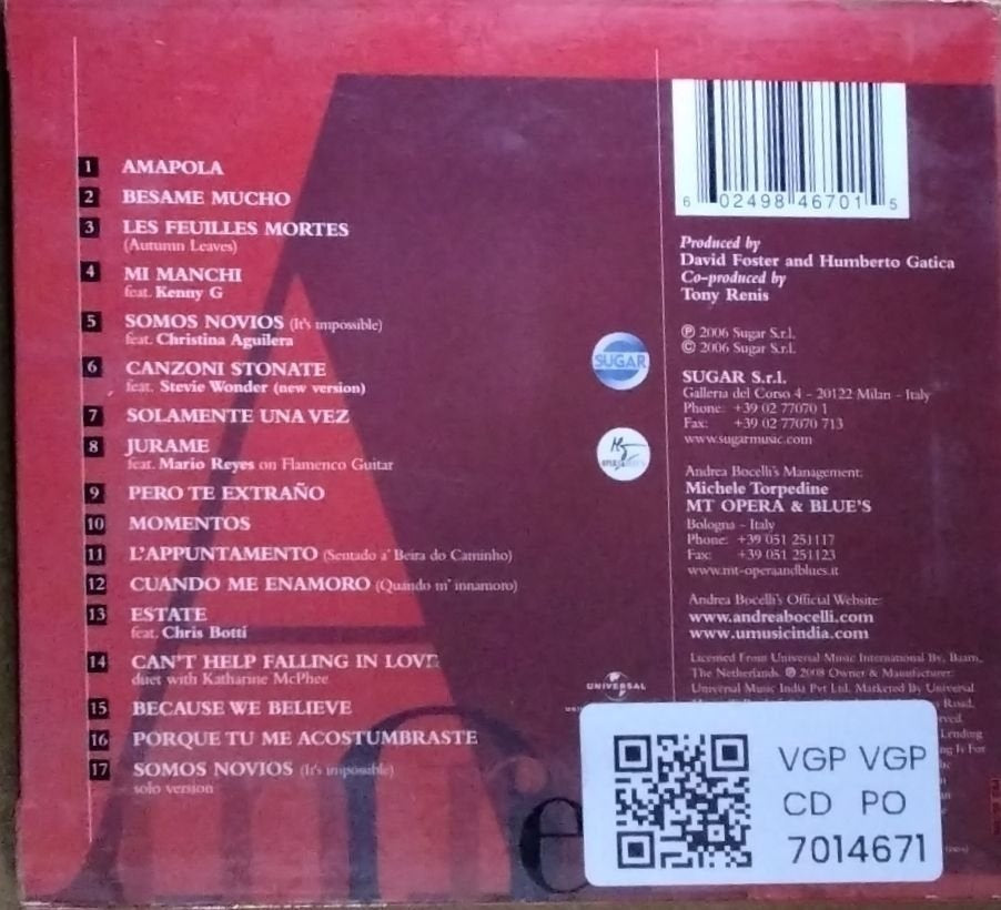 Andrea Bocelli - Amore (CD)