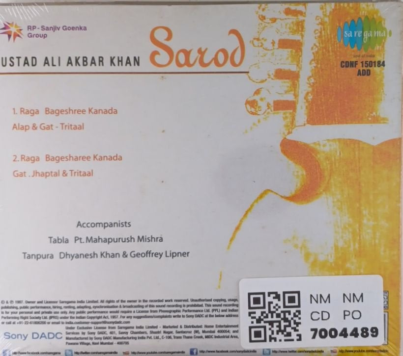 Ustad Ali Akbar Khan - Sarod (CD)