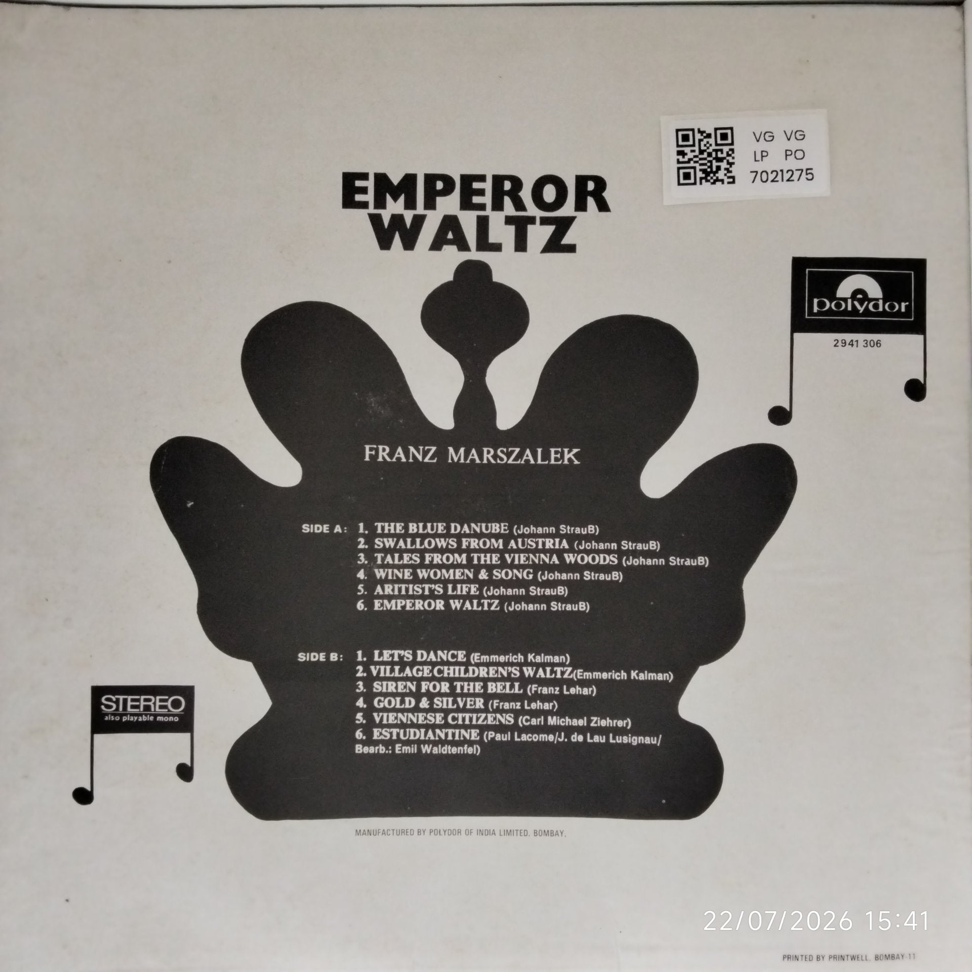 Franz Marszalek - Emperor Waltz (Vinyl)
