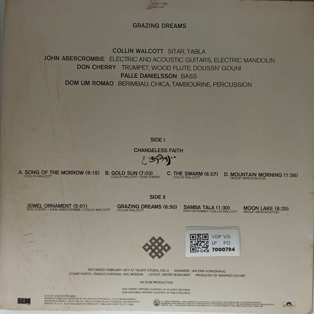 Collin Walcott - Grazing Dreams (Vinyl)