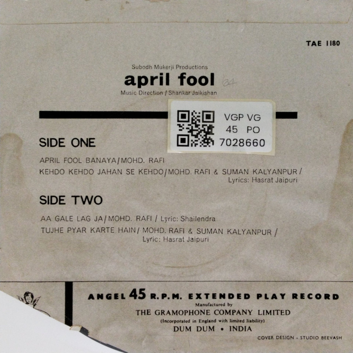 Shankar Jaikishan - April Fool (45-RPM)