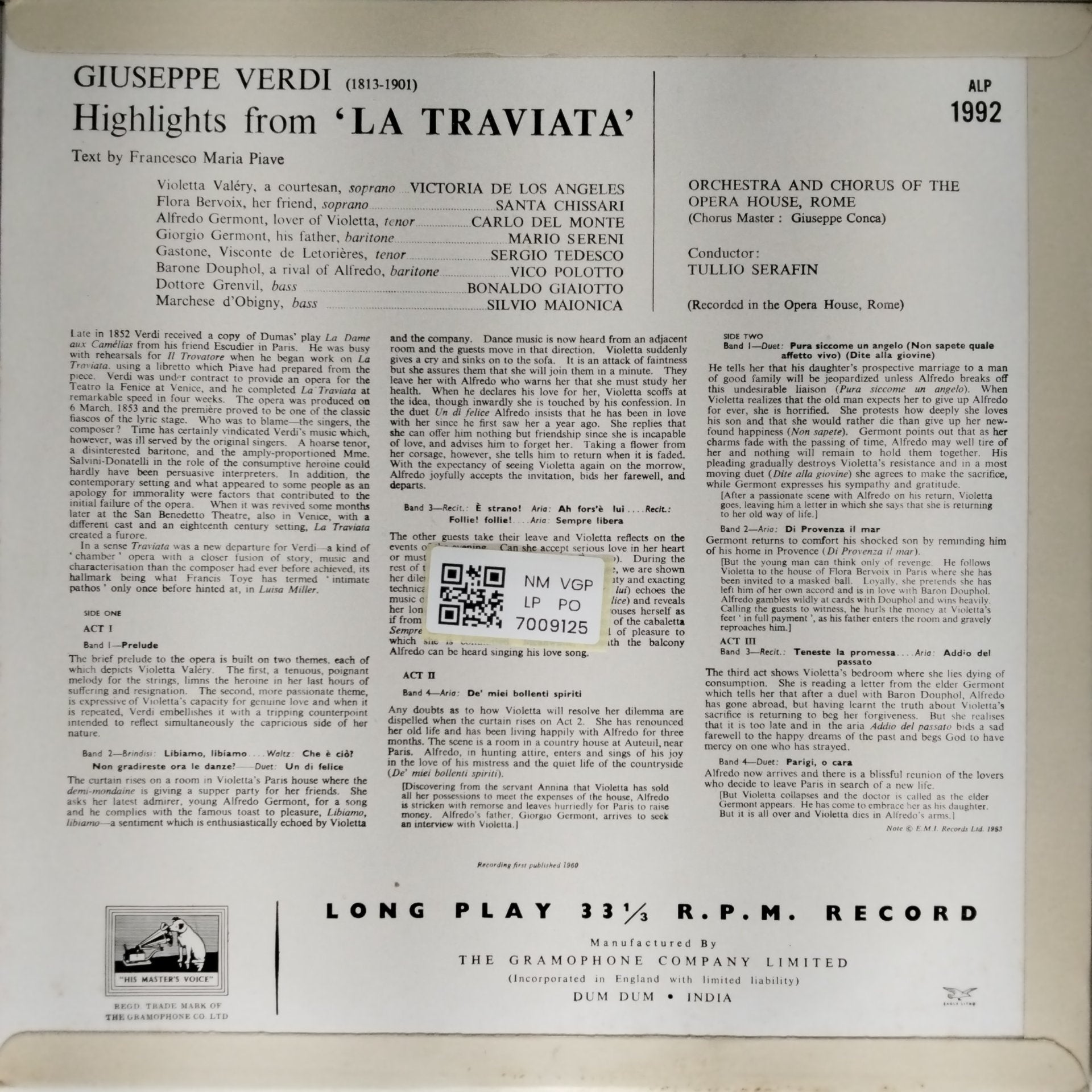 Giuseppe Verdi - La Traviata Highlights (Vinyl)
