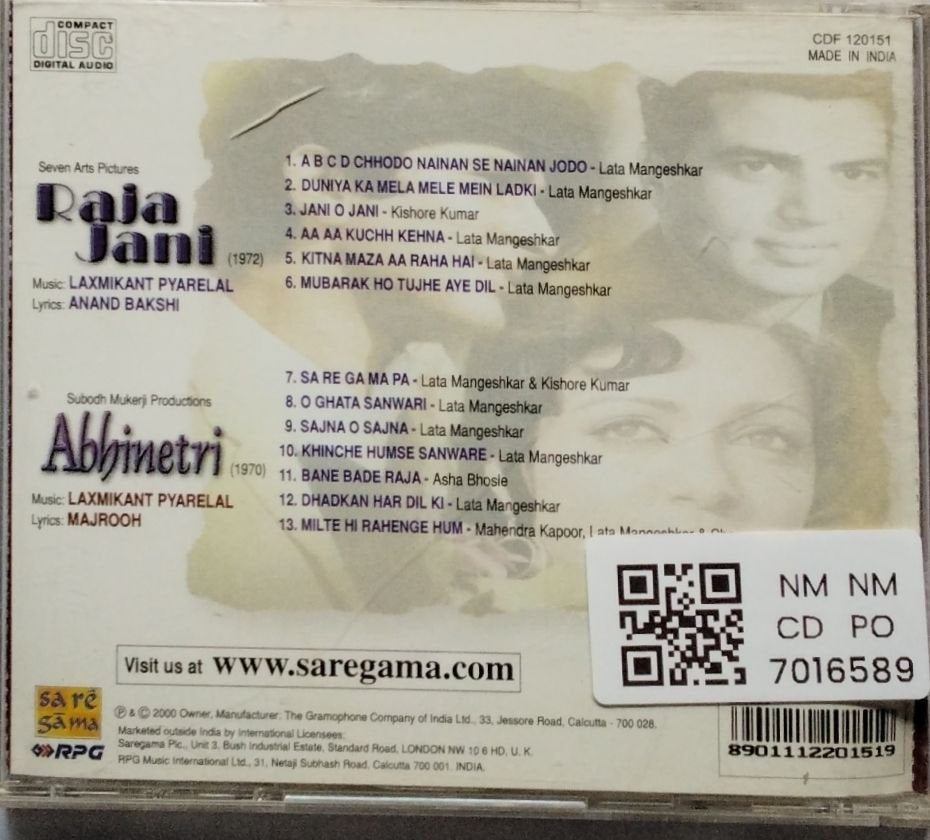 Laxmikant Pyarelal - Raja Jani / Abhinetri (CD)