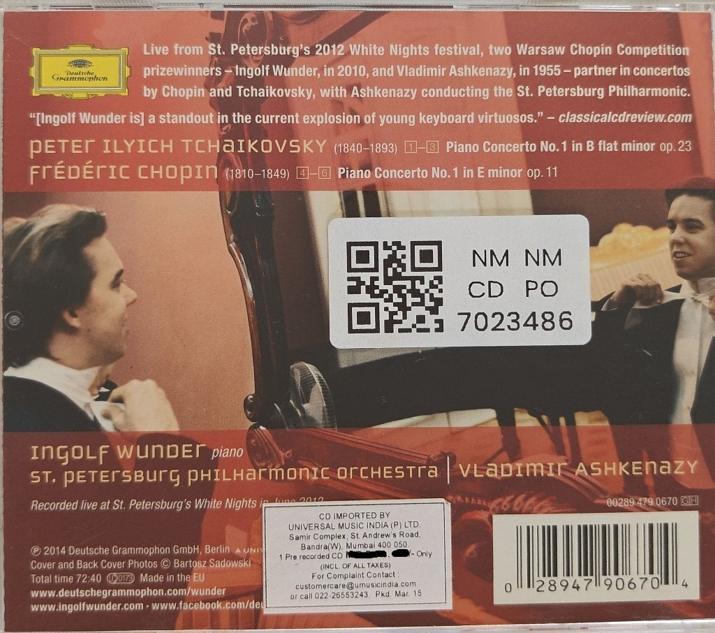 Ingolf Wunder, Vladimir Ashkenazy - Tchaikovsky & Chopin (CD)
