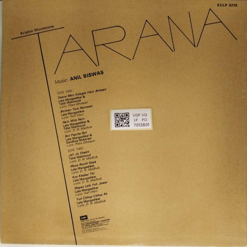 Anil Biswas - Tarana (Vinyl)