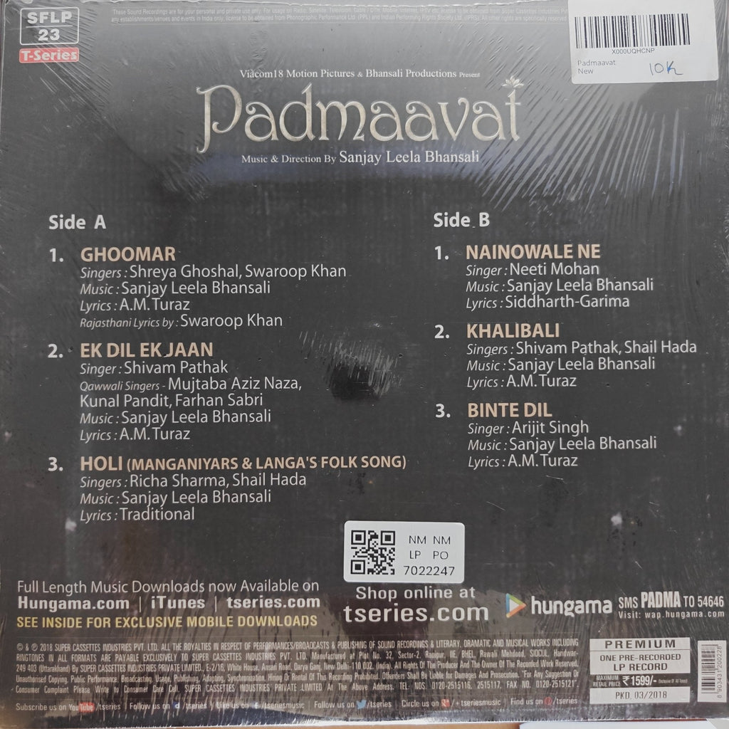 Sanjay Leela Bhansali - Padmaavat (Vinyl)