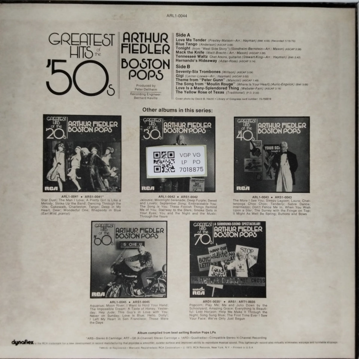 Arthur Fiedler, Boston Pops - Greatest Hits of the 50's (Vinyl)