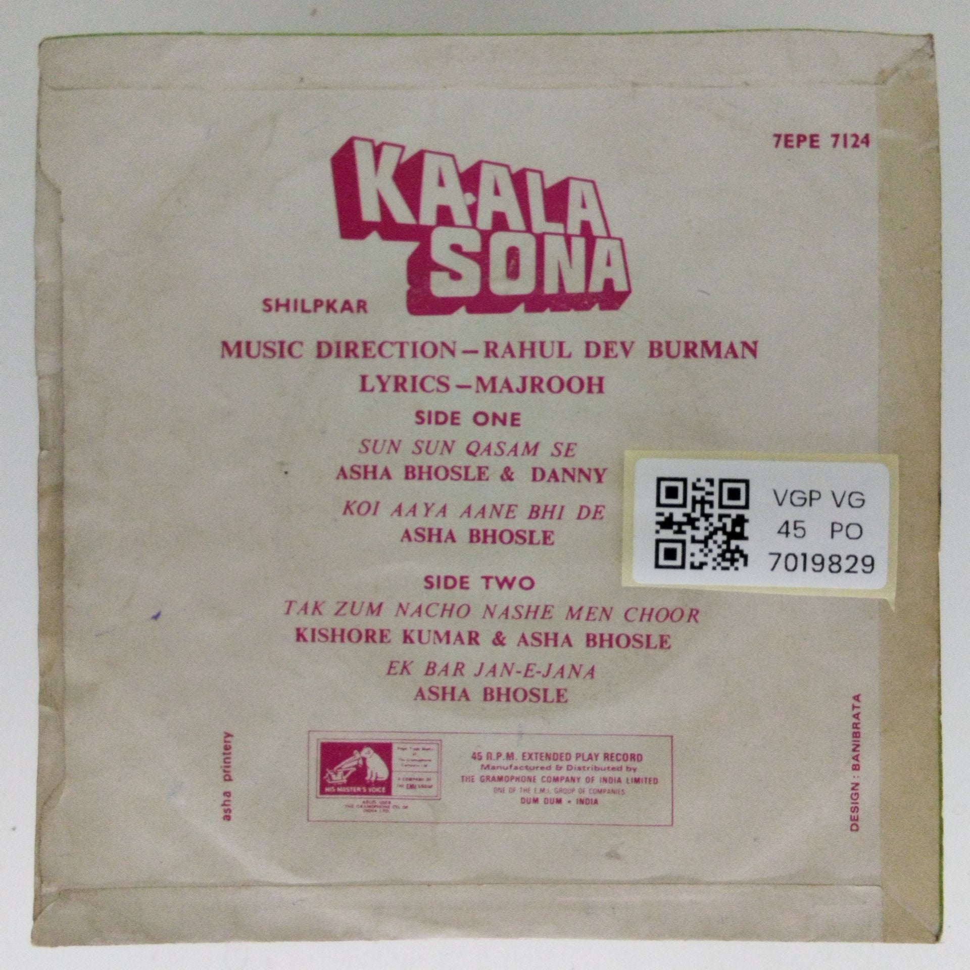 Rahul Dev Burman - Kaala Sona (45-RPM)