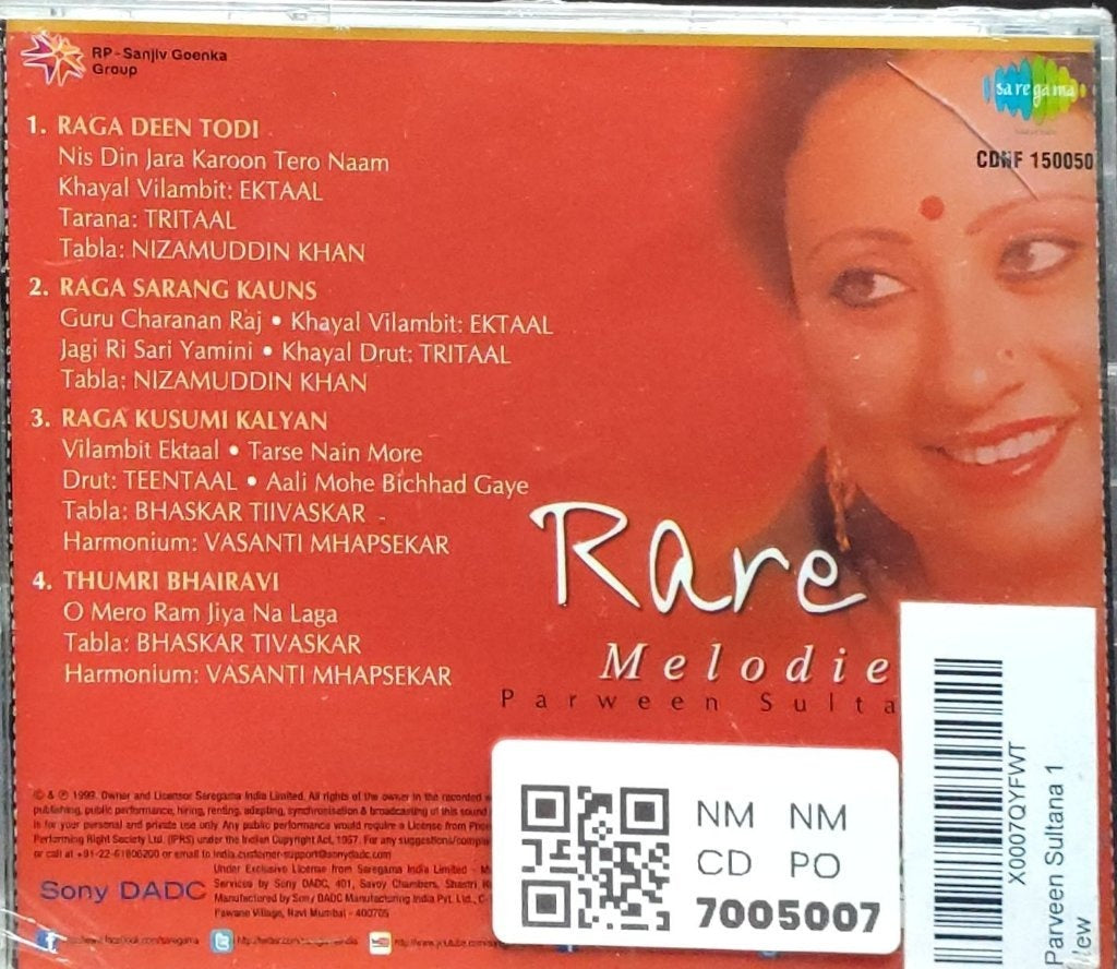 Parween Sultana - Rare Melodies (CD)