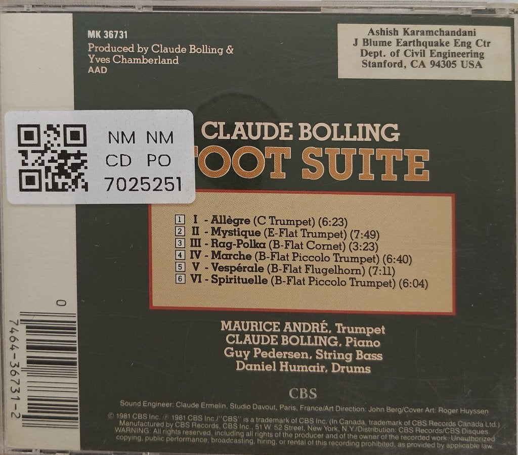 Maurice André, Claude Bolling - Toot Suite (CD)