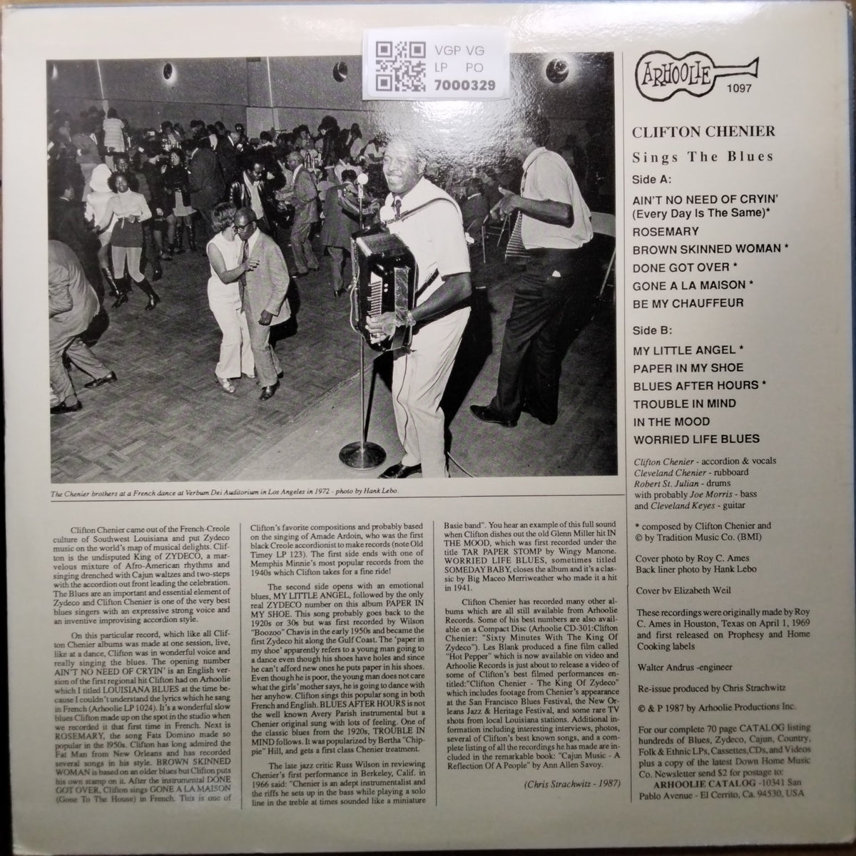 Clifton Chenier - Sings The Blues (Vinyl)