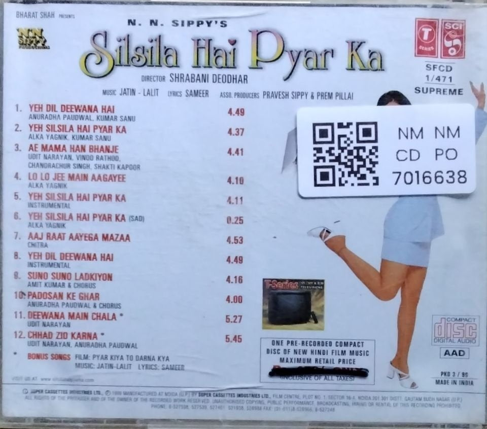Jatin-Lalit - Silsila Hai Pyar Ka (CD)