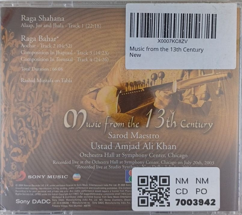 Ustad Amjad Ali Khan - Music from the 13th Century (CD)
