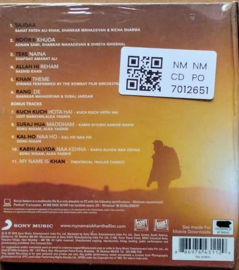 Shankar Ehsaan Loy - My Name Is Khan (CD)