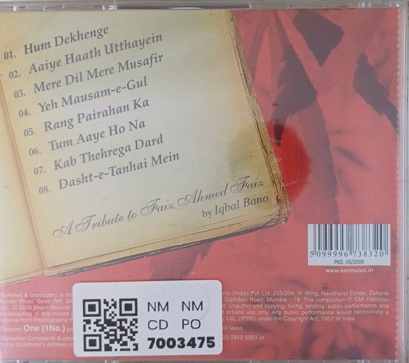 Iqbal Bano - A Tribute to Faiz Ahmed Faiz (CD)