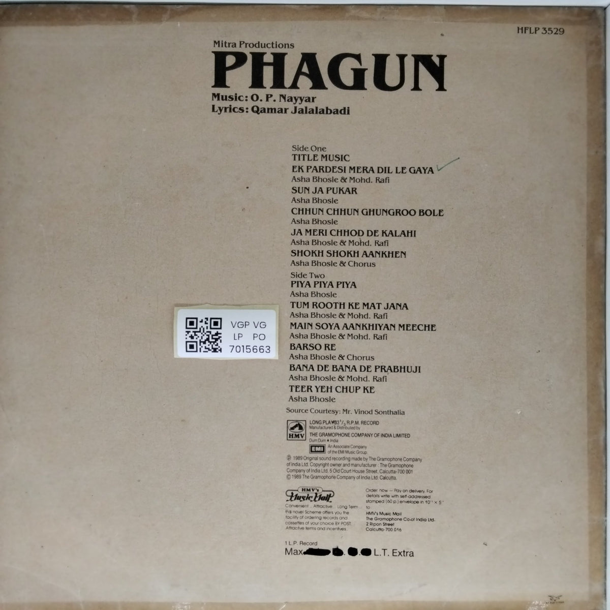 O. P. Nayyar - Phagun (Vinyl)