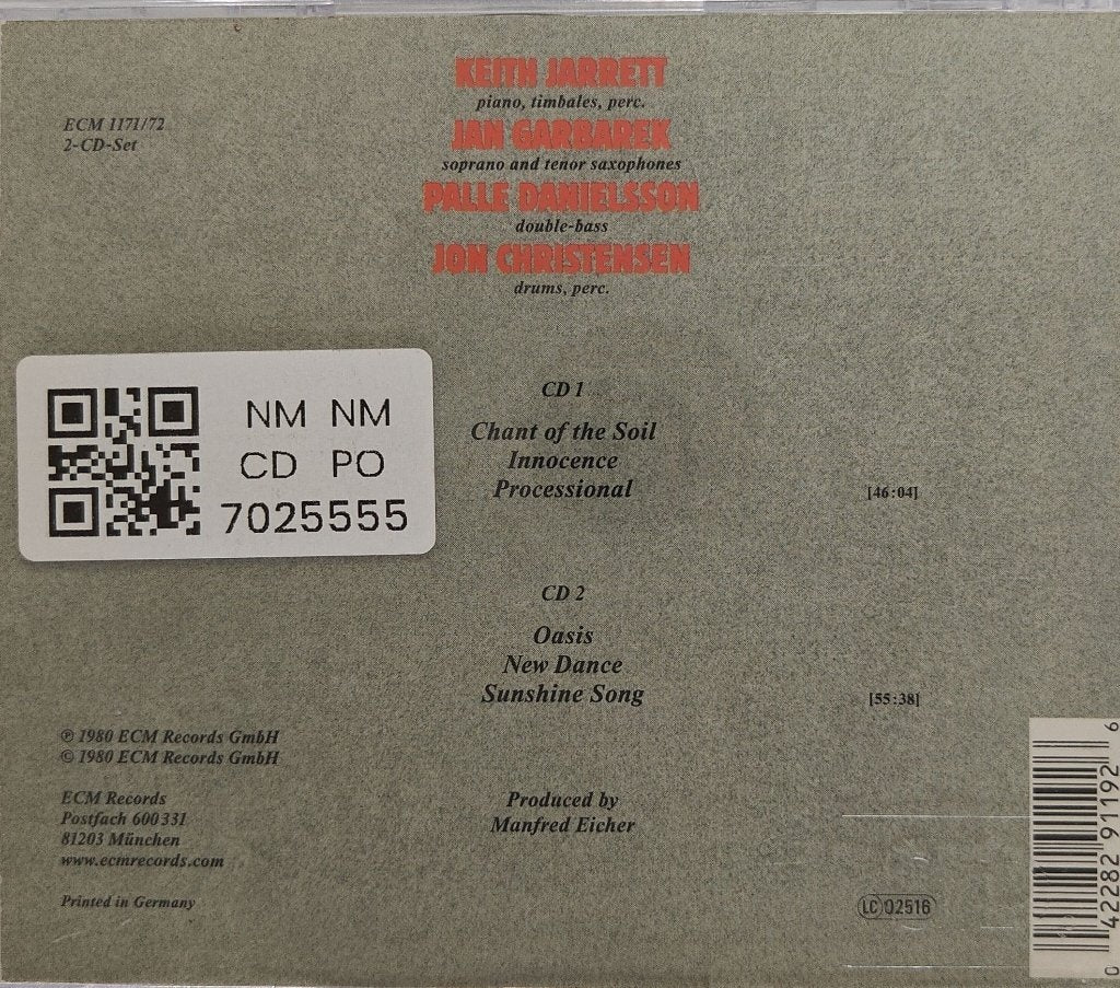Keith Jarrett, Jan Garbarek, Palle Danielsson, Jon Christensen - Nude Ants (CD) (2)