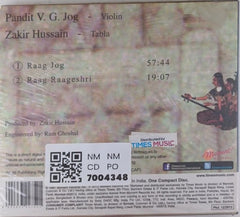 Pandit V. G. Jog, Zakir Hussain - Raag Jog Raag Rageshri (CD)