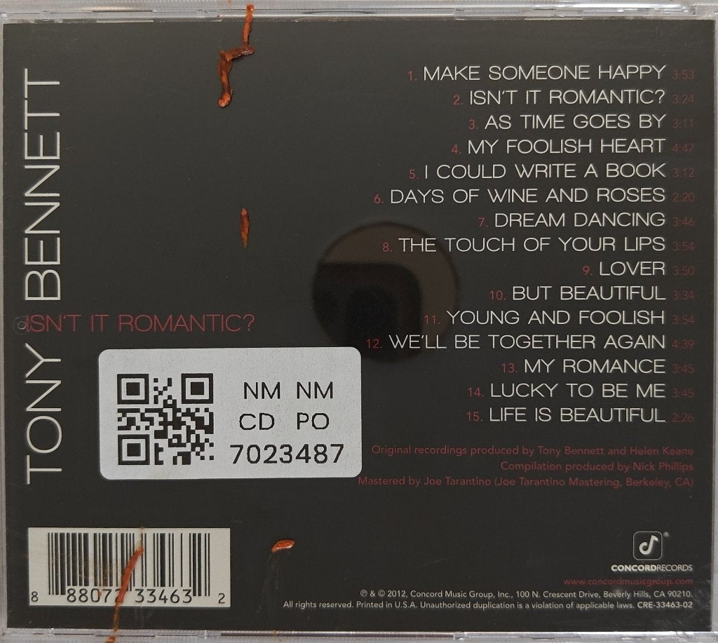 Tony Bennett - Isn't It Romantic? (CD)