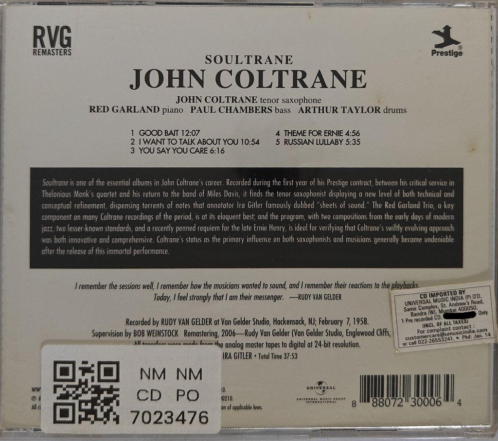 John Coltrane - Soultrane (CD)