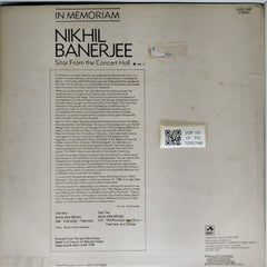 Nikhil Banerjee - In Memoriam: Sitar From the Concert Hall - Vol. II (Vinyl)