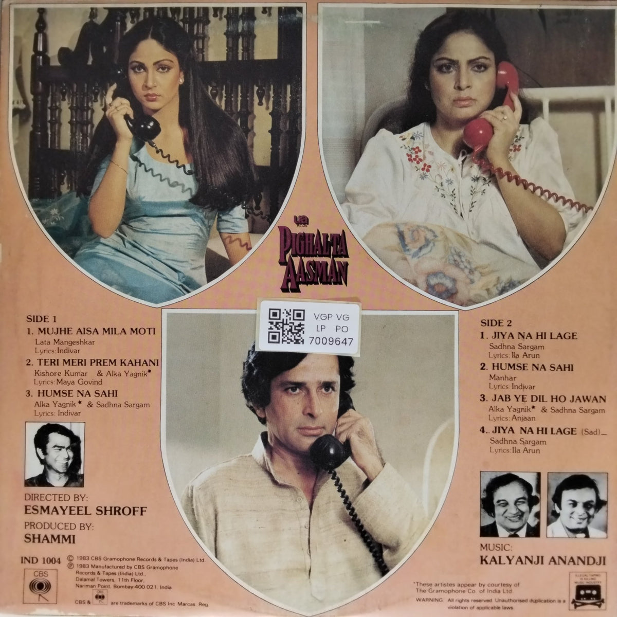 Kalyanji Anandji - Pighalta Aasman (Vinyl)