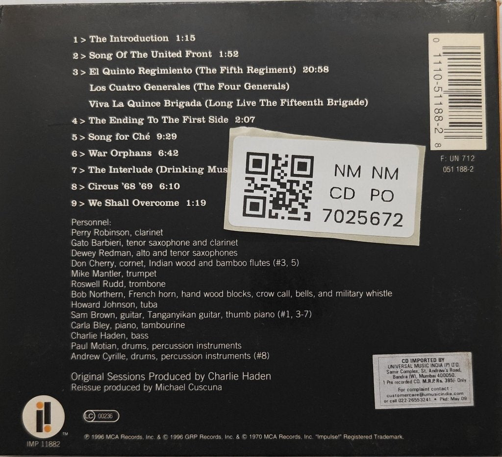 Charlie Haden - Liberation Music Orchestra (CD)
