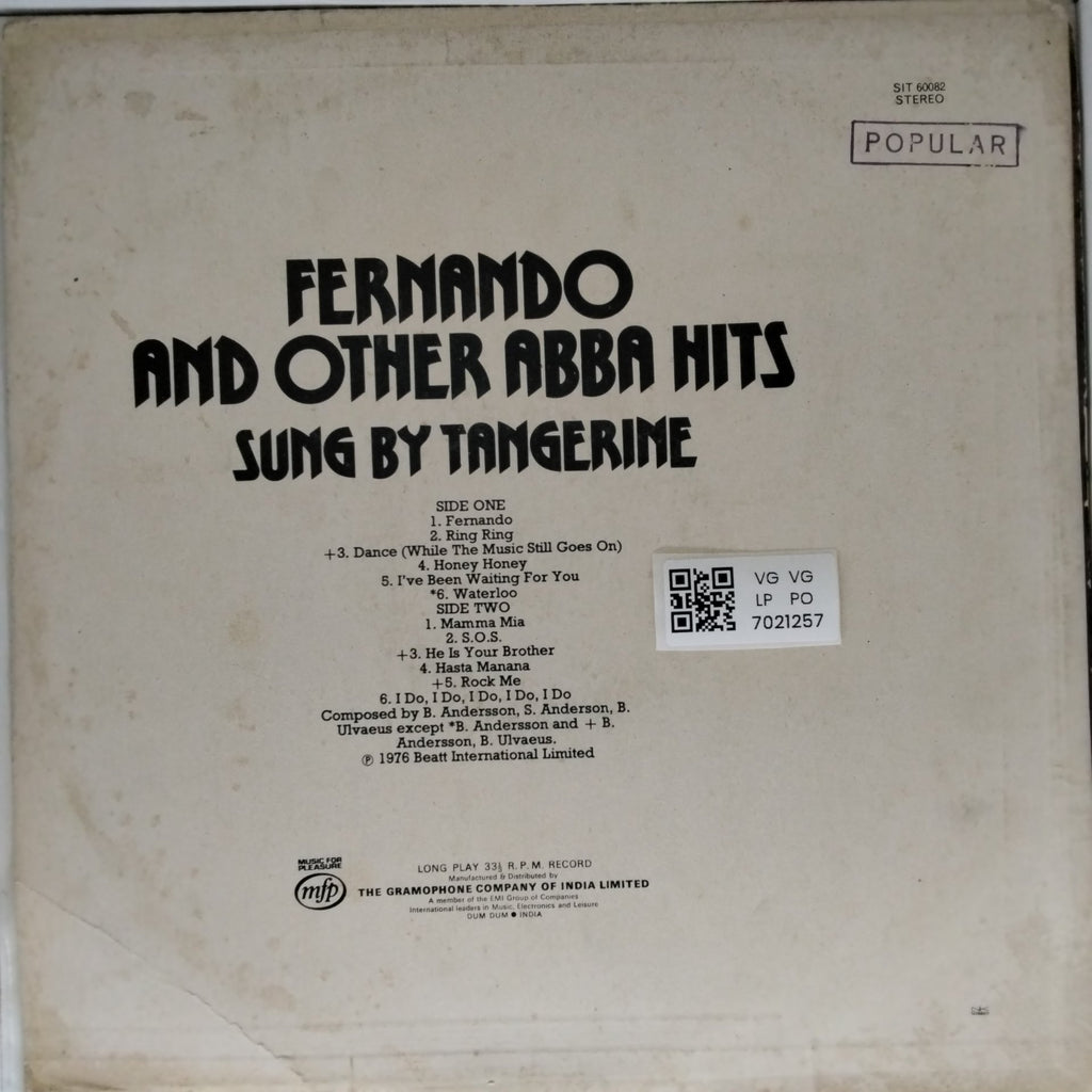Tangerine - Fernando and Other ABBA Hits (Vinyl)