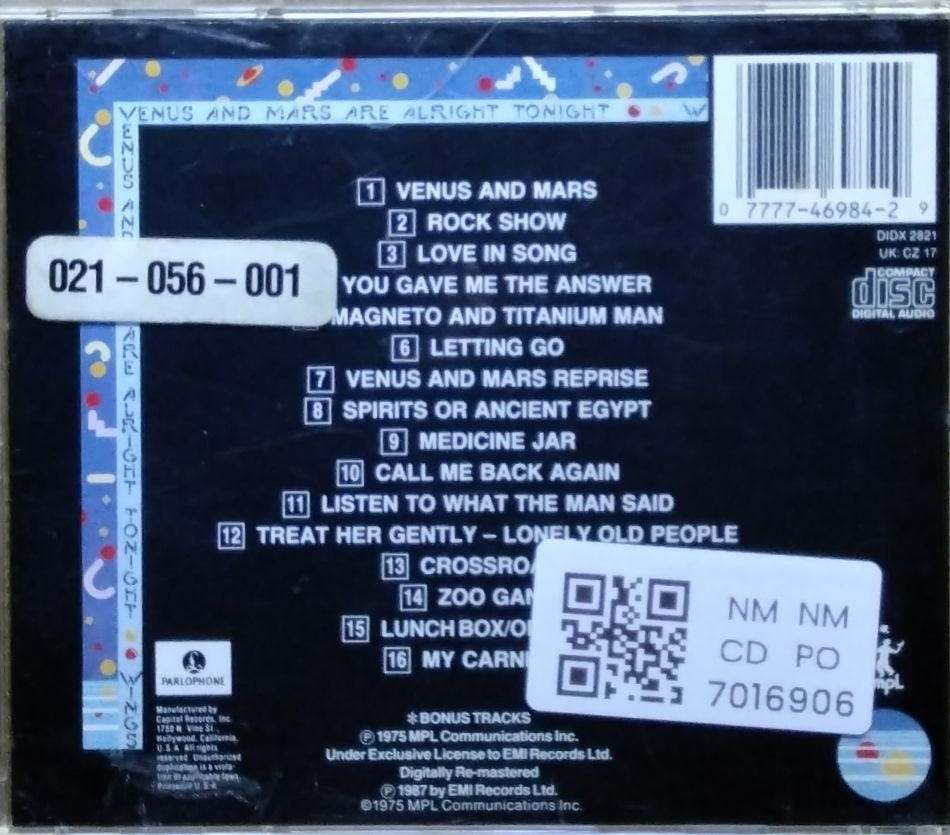 Wings - Venus and Mars (CD)