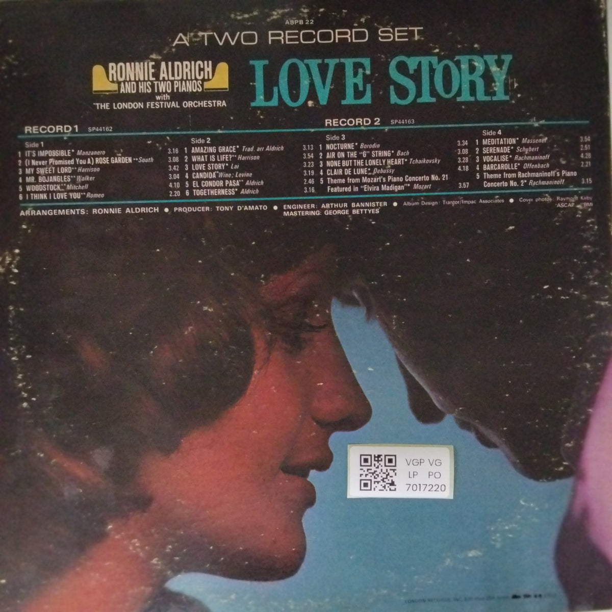 Ronnie Aldrich and His Two Pianos, The London Festival Orchestra - Love Story (Vinyl)