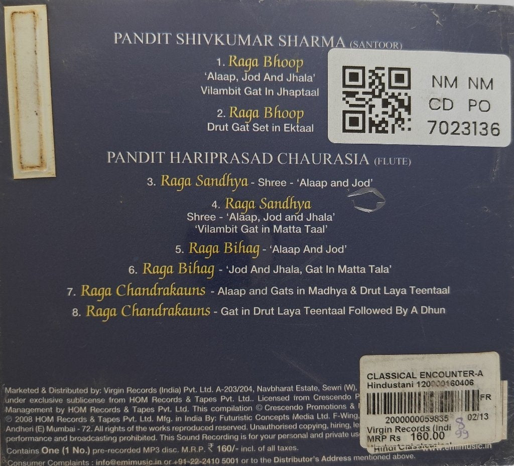 Pandit Shivkumar Sharma, Pandit Hariprasad Chaurasia - Classical Encounter (MP3 CD) (CD)