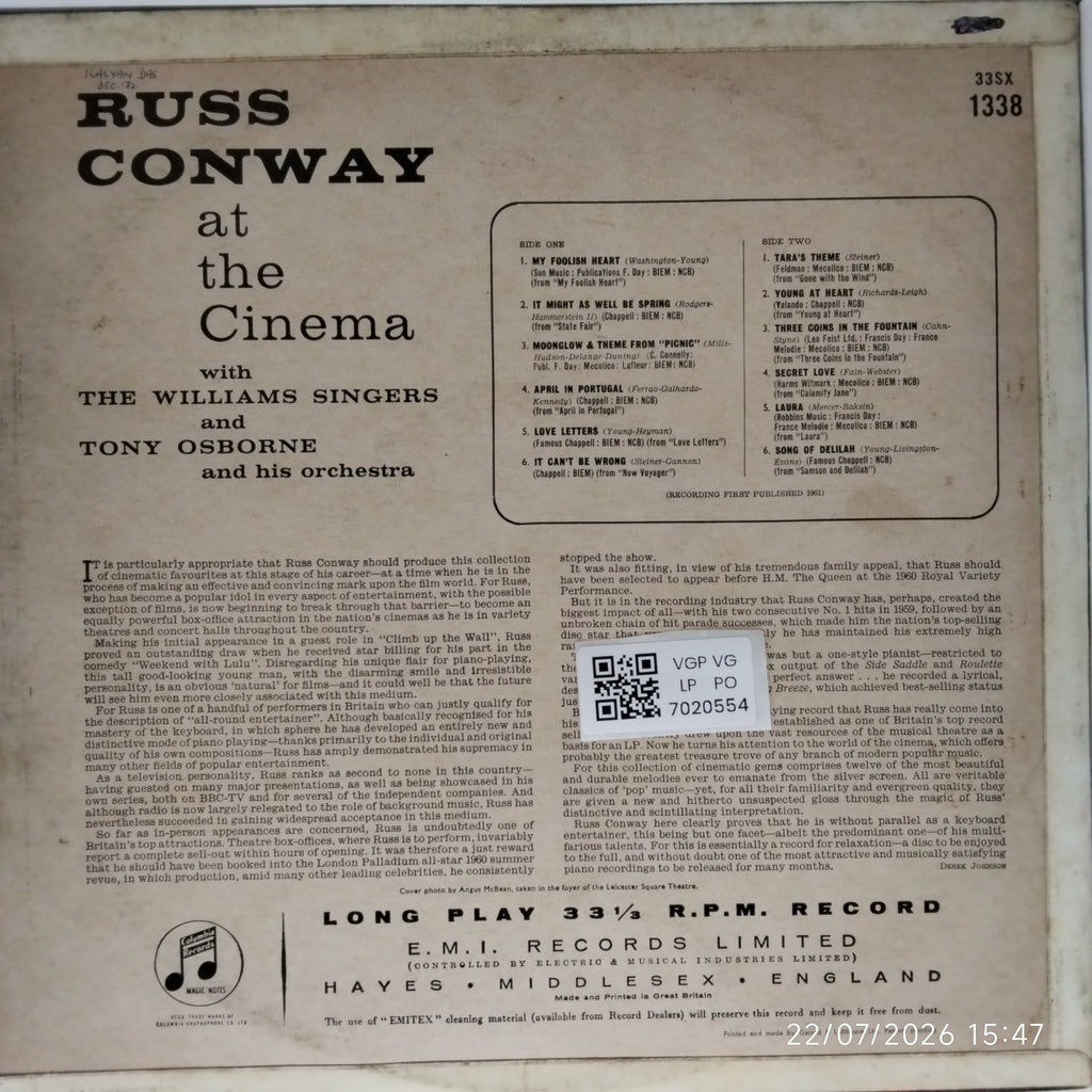 Russ Conway - At the Cinema (Vinyl)