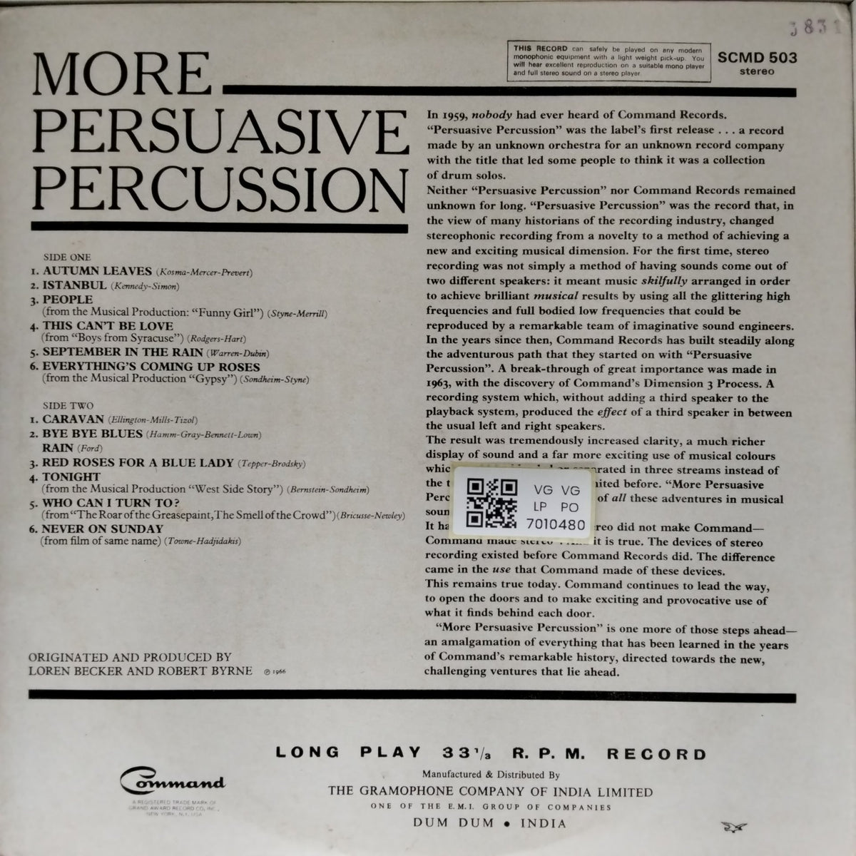 Loren Becker, Robert Byrne - More Persuasive Percussion (Vinyl)