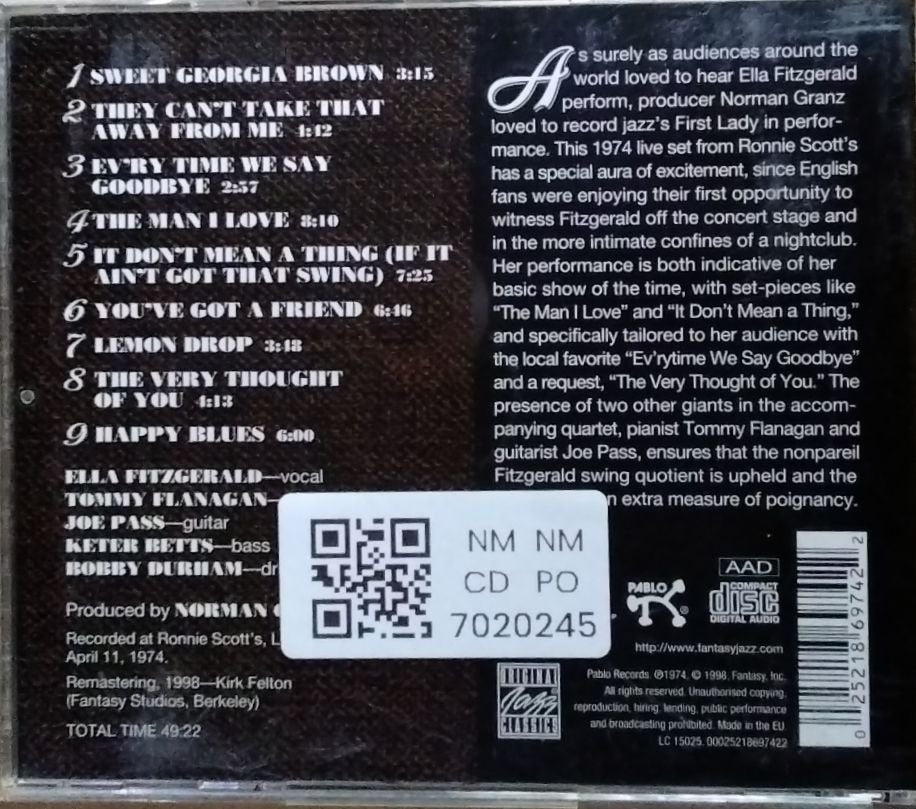 Ella Fitzgerald - Ella in London (CD)