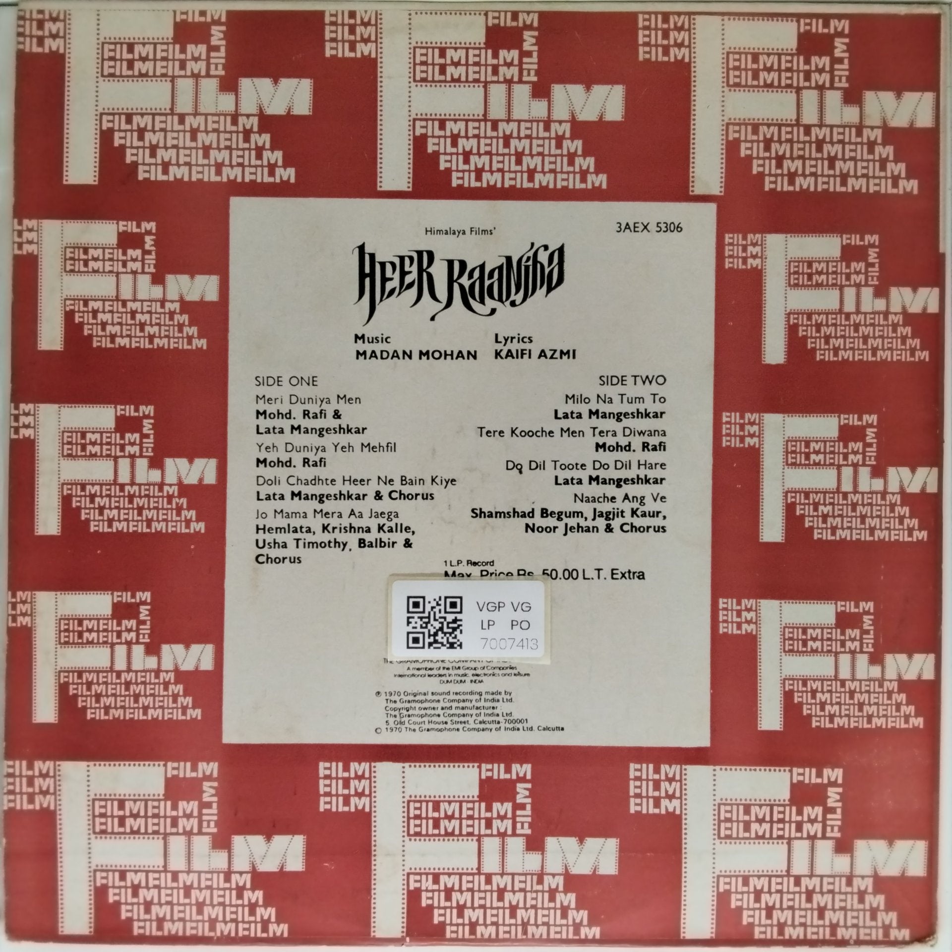Madan Mohan - Heer Raanjha (Vinyl)