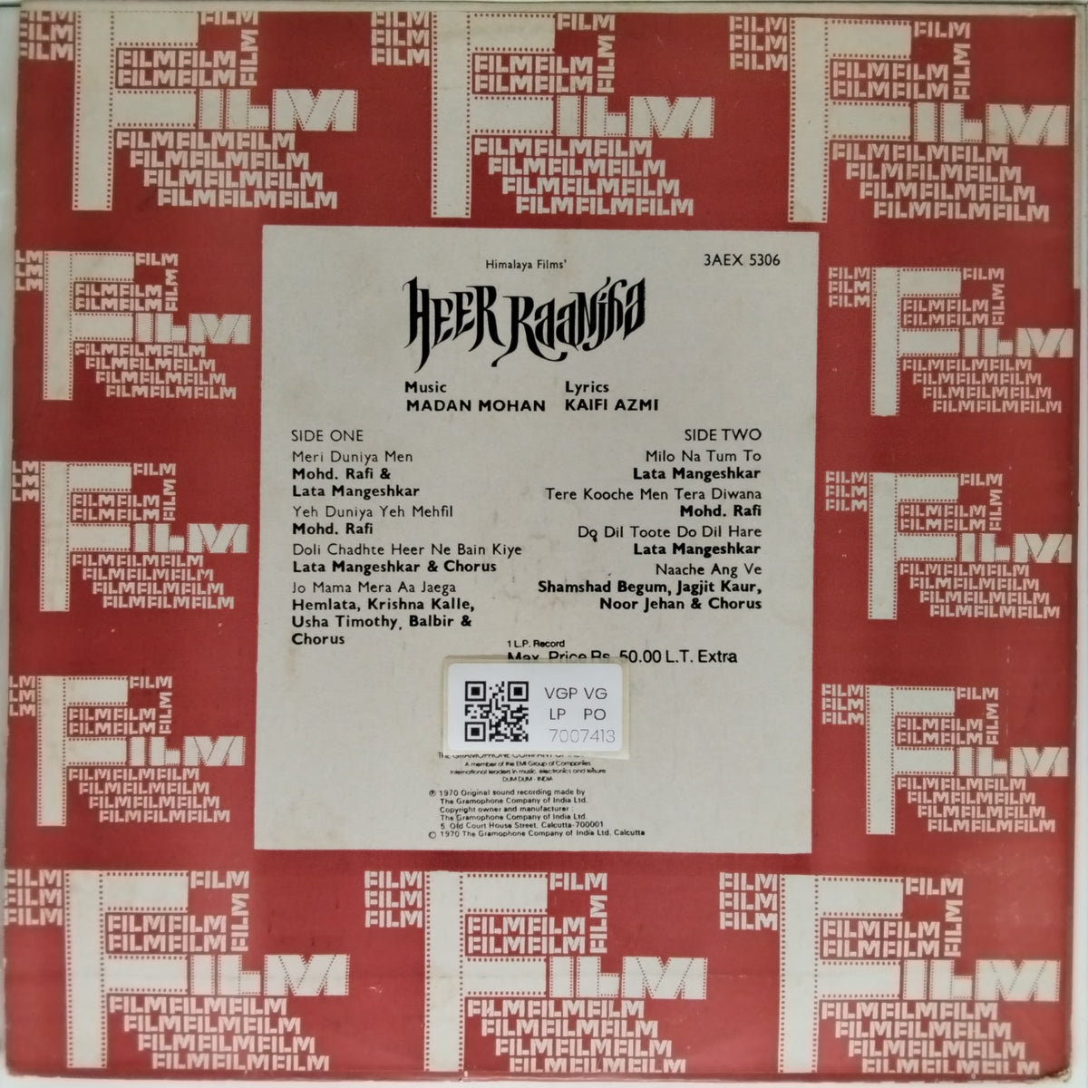 Madan Mohan - Heer Raanjha (Vinyl)